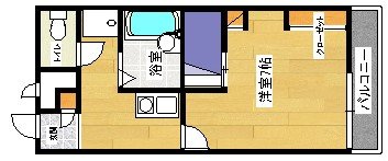 安芸郡府中町青崎東のアパートの間取り