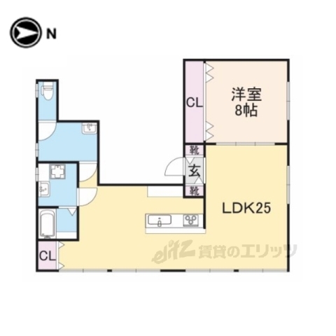 大津市松原町のマンションの間取り