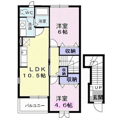 アヴニールＡの間取り