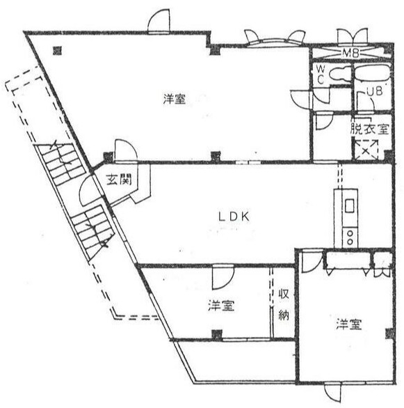 世田谷区代田のマンションの間取り