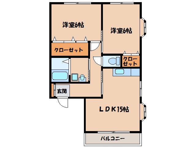 末吉大丸マンション　B棟の間取り