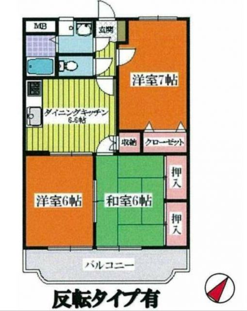 坂戸市芦山町のマンションの間取り