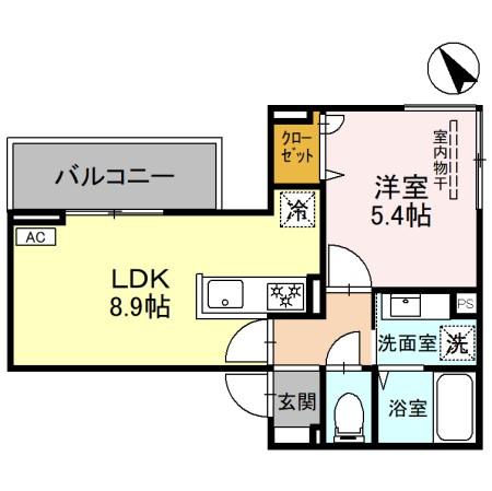 明石市藤江のアパートの間取り