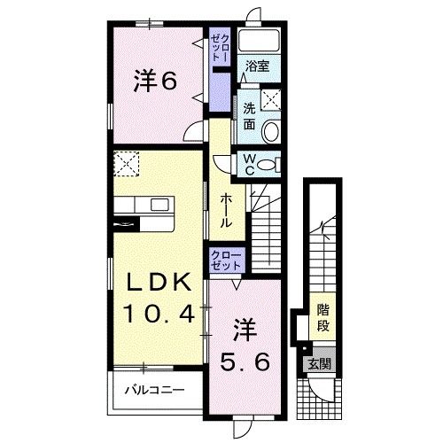 パイン　スクエア　ノース　Ａの間取り