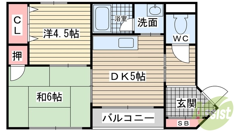 神戸市兵庫区松本通のマンションの間取り