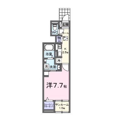 松本市大字島内のアパートの間取り