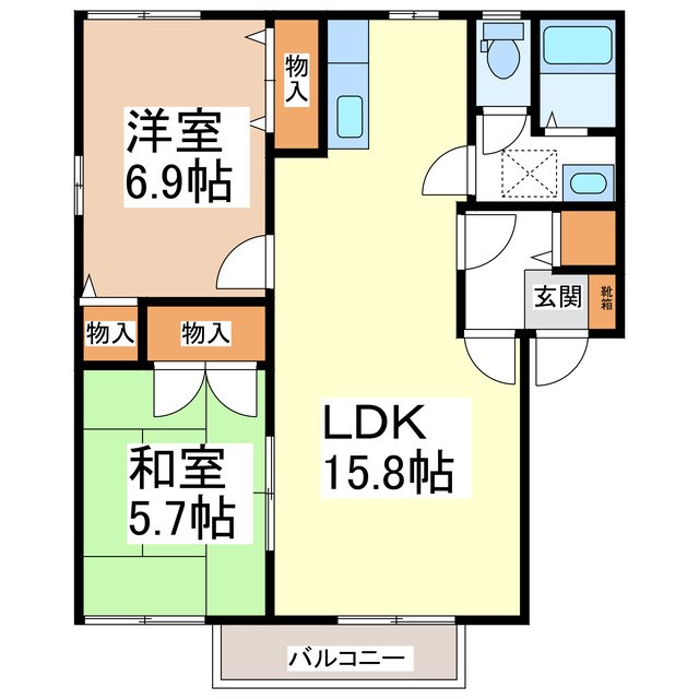 【ディアス柏王Ｂの間取り】