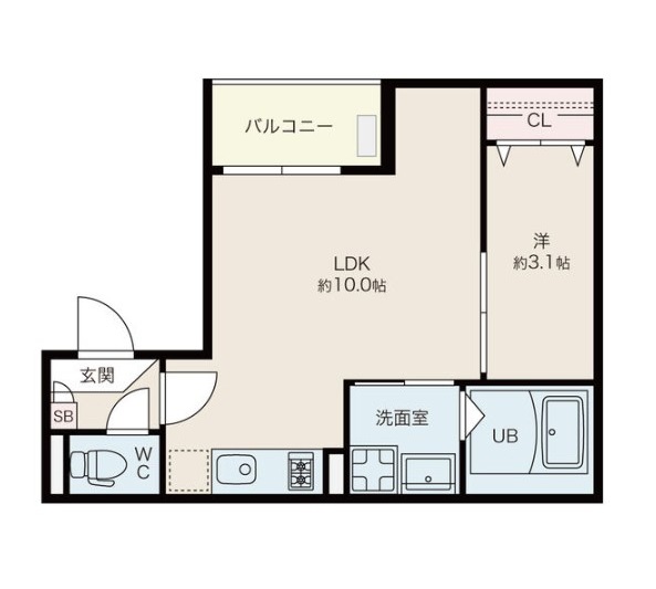 名古屋市南区寺崎町のアパートの間取り