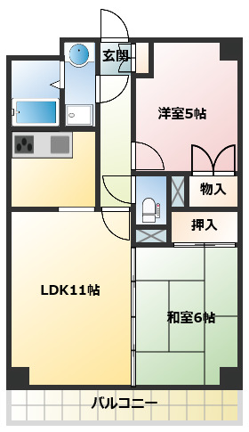 スカイビュウ11の間取り