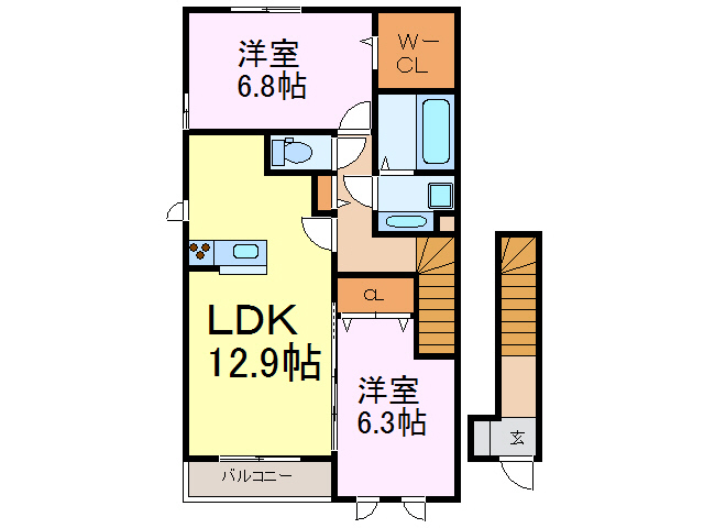 ハート　ポップの間取り