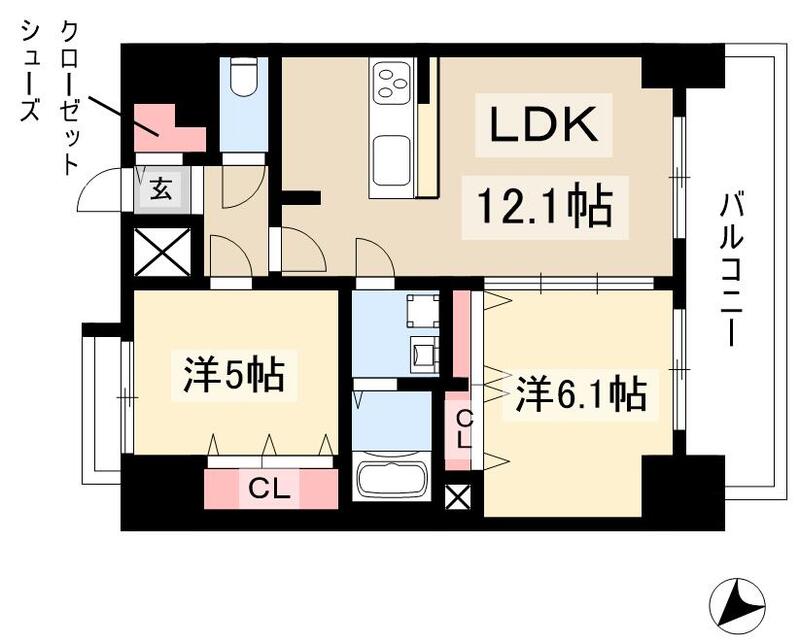 プレサンスTHE新栄の間取り