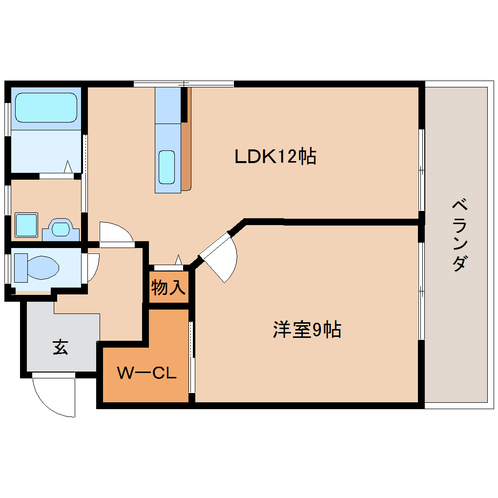 生駒市新生駒台のマンションの間取り