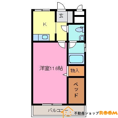 筑後市大字徳久のアパートの間取り