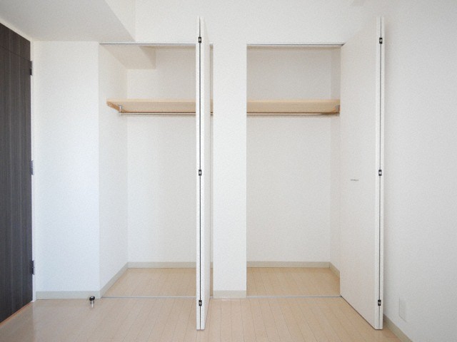 収納　壁一面の大型クローゼット付きです！