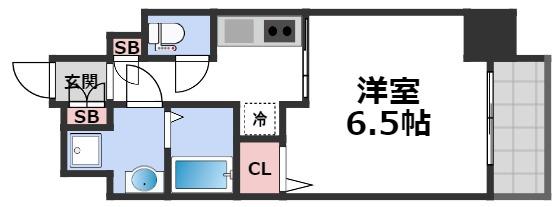 レオンコンフォート上本町の間取り