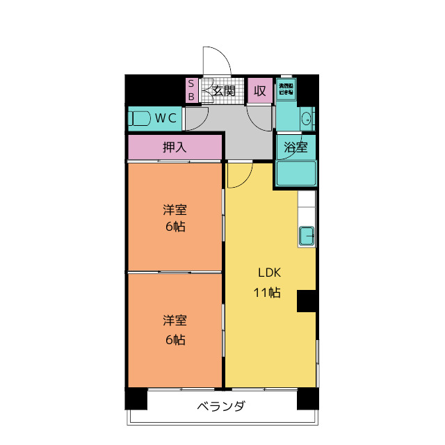 第一日比野ハイツの間取り