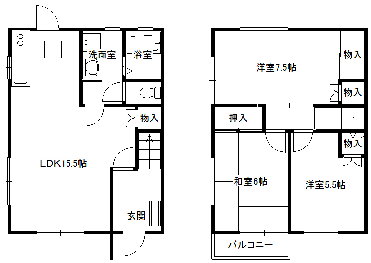 【エステートピアの間取り】