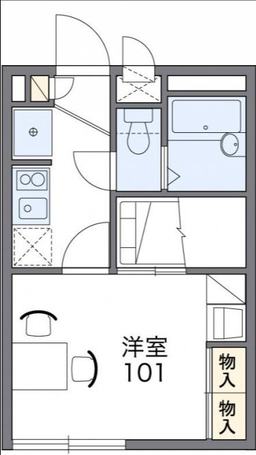 神奈川県座間市座間２（アパート）の賃貸物件の間取り