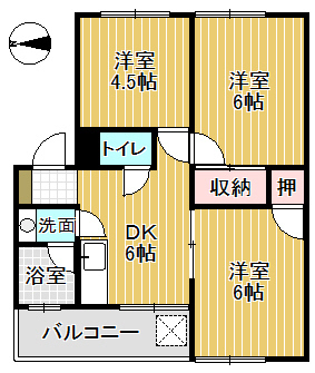 サンハイツ　砺波の間取り