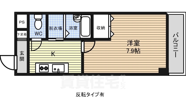 名古屋市中村区黄金通のマンションの間取り