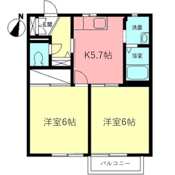 神奈川県相模原市南区上鶴間１（アパート）の賃貸物件の間取り