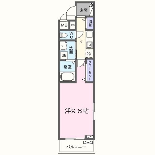 【香芝市今泉のアパートの間取り】