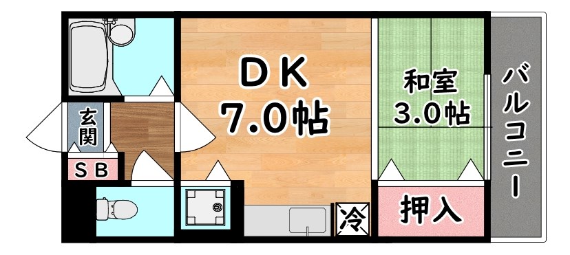 神戸市灘区泉通のマンションの間取り