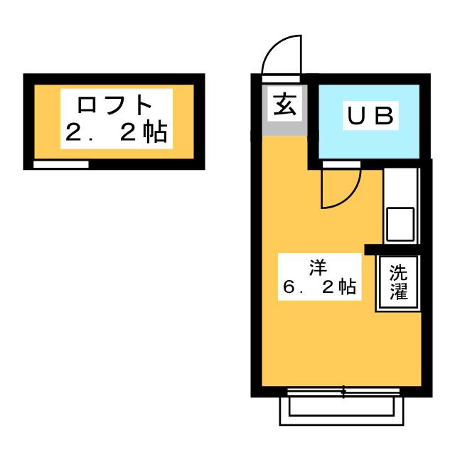 府中市八幡町のアパートの間取り