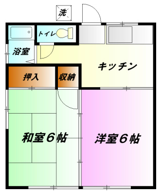 小田原市板橋のアパートの間取り