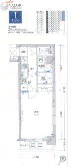 横浜市西区花咲町のマンションの間取り