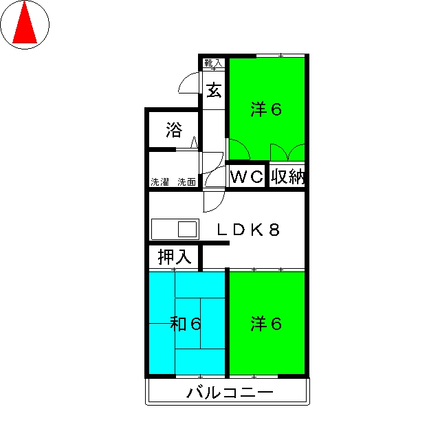 たちばなハイツの間取り