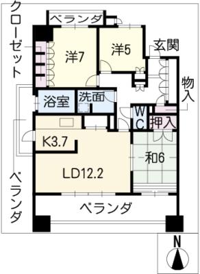 プライムメゾン矢田南の間取り