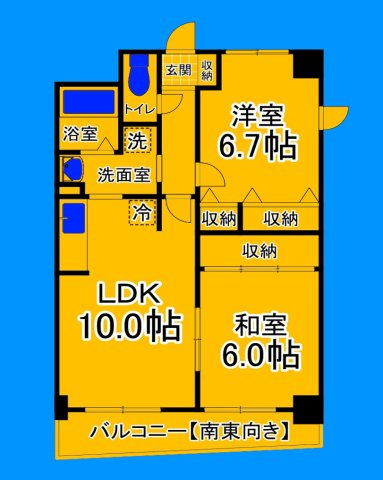 堺市堺区鉄砲町のマンションの間取り