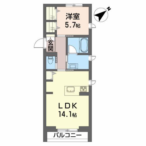 【ベレオ・プライム長田町の間取り】