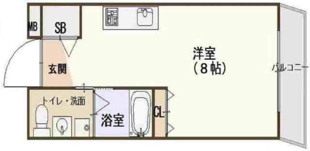 神戸市須磨区須磨浦通のアパートの間取り