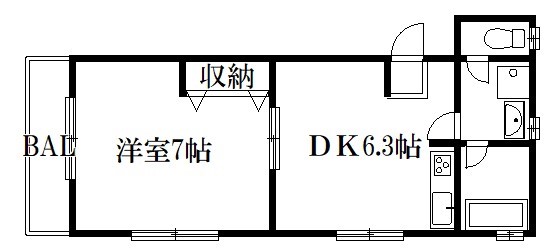 京都市下京区坊門町のアパートの間取り