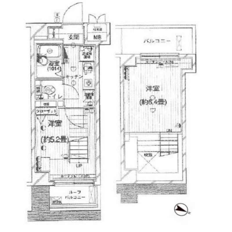 文京区湯島のマンションの間取り