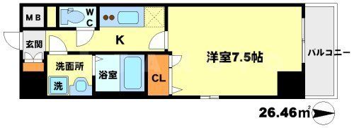 エスリード江坂垂水町の間取り