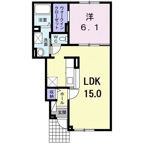 岩見沢市一条東のアパートの間取り