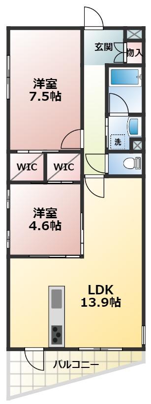 CLIVIA八幡の間取り