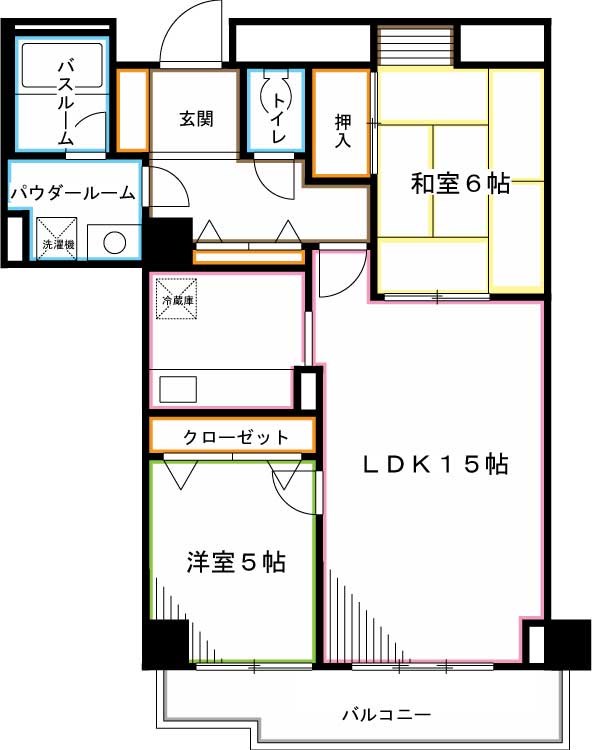 【杉並区荻窪のマンションの間取り】