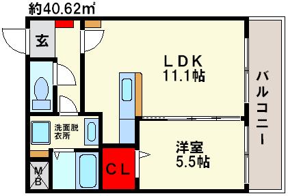 【ウエストビレッジ大橋の間取り】