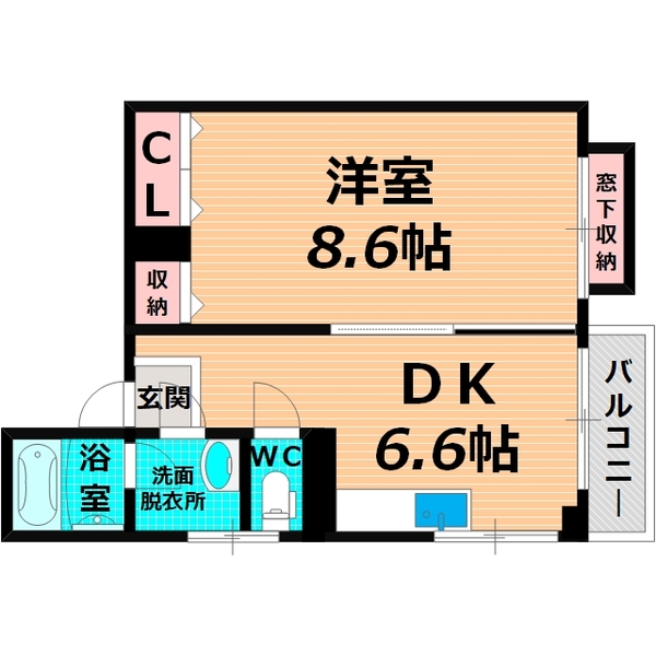 守口市京阪本通のマンションの間取り