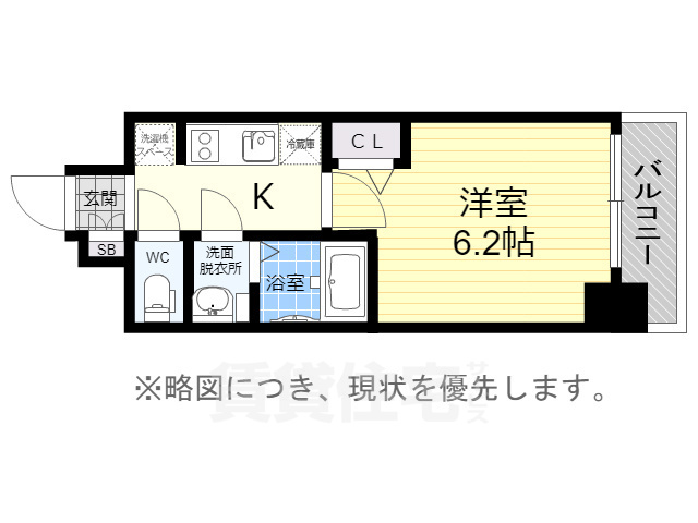 プレサンスＳＡＫＡＥフロントの間取り