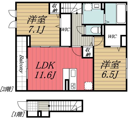 四街道市栗山のマンションの間取り