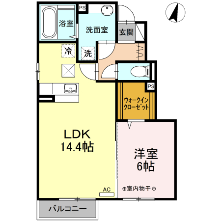 南巨摩郡富士川町駅前通のアパートの間取り