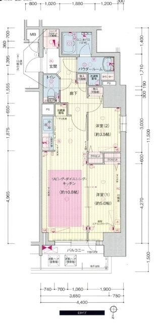 プレサンスＴＨＥ久屋大通レジェンドの間取り