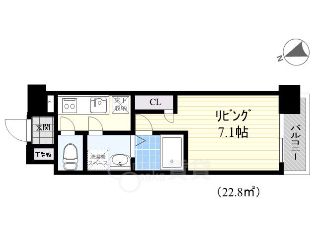 【エスリード京橋グランテラスの間取り】