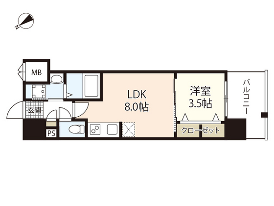 Ｓ－ＲＥＳＩＤＥＮＣＥ空港通りａｗｅｓｏｍｅの間取り