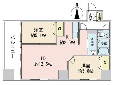 グランカーサ北3条の間取り